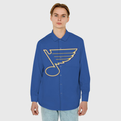 Мужская рубашка oversize 3D Saint louis blues Tarasenko 91 - фото 2