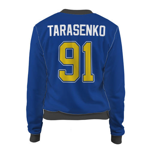 Женский бомбер 3D Saint louis blues Tarasenko 91, цвет черный - фото 2