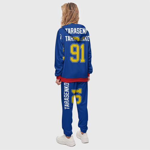 Женский костюм с толстовкой 3D Saint louis blues Tarasenko 91, цвет красный - фото 4