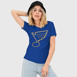 Женская футболка 3D Slim Saint louis blues Tarasenko 91 - фото 2