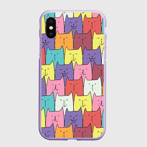 Чехол для iPhone XS Max матовый Котики