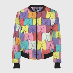 Женский бомбер 3D Котики