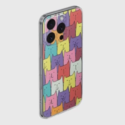 Чехол для iPhone 16 Pro Max силиконовый с защитой камеры Котики - фото 2