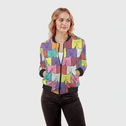 Женский бомбер 3D Котики - фото 2