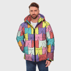 Мужская зимняя куртка 3D Котики - фото 2