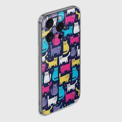 Чехол для iPhone 15 Pro силиконовый с защитой камеры Котятки - фото 2