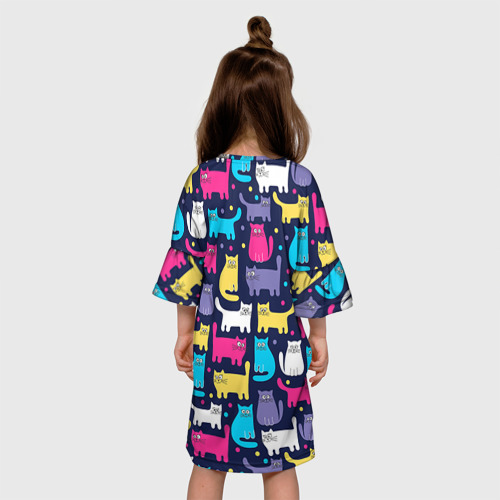 Детское платье 3D Котятки, цвет 3D печать - фото 5