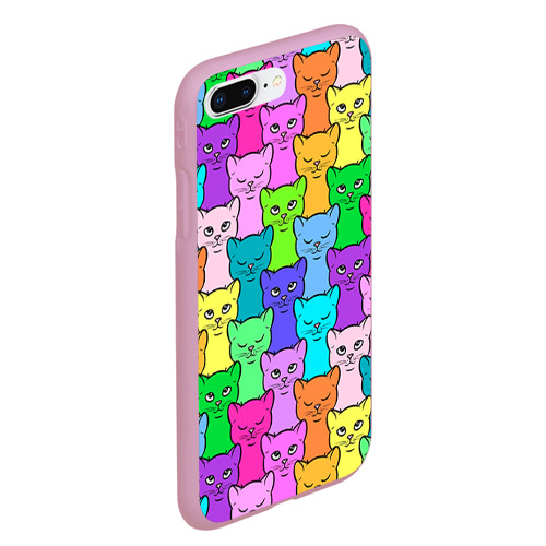 Чехол для iPhone 7Plus/8 Plus матовый Котятушки, цвет розовый - фото 3