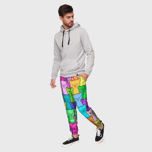 Мужские брюки 3D Котятушки, цвет 3D печать - фото 3