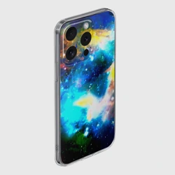 Чехол для iPhone 15 Pro силиконовый с защитой камеры Космос - фото 2