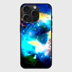 Чехол силиконовый для Apple iPhone 15 Pro матовый Космос