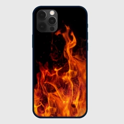 Чехол для iPhone 12 Pro Огонь - языки пламени