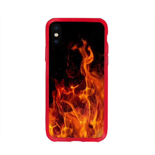 Чехол для iPhone X глянцевый Огонь Фото 01 Чехол для iPhone X глянцевый Огонь Фото 01