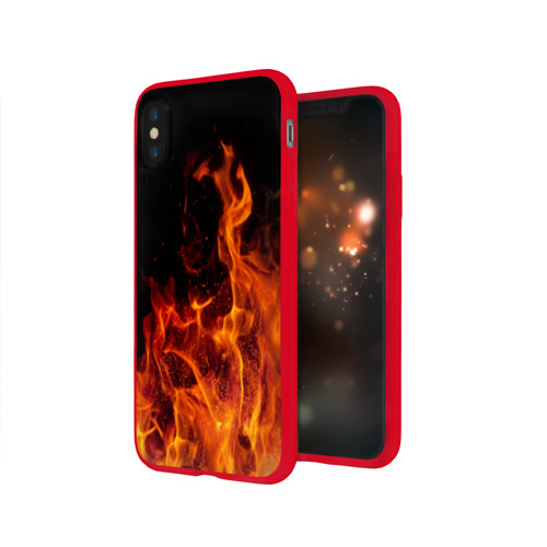 Чехол для iPhone X глянцевый Огонь Фото 01 Чехол для iPhone X глянцевый Огонь Фото 01
