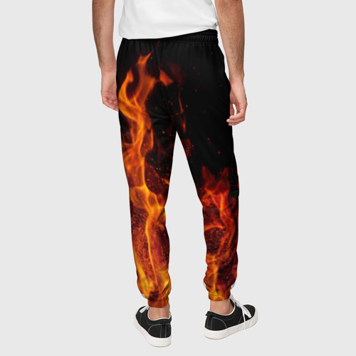 Мужские брюки 3D Огонь - языки пламени, цвет 3D печать - фото 5