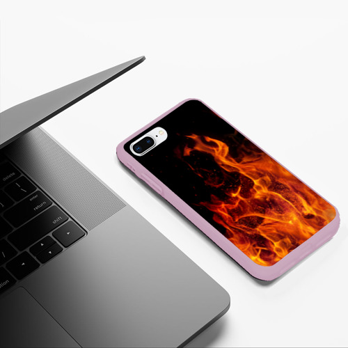 Чехол для iPhone 7Plus/8 Plus матовый Огонь - языки пламени - фото 5