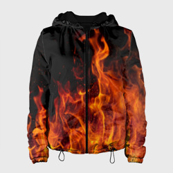Женская куртка 3D Огонь - языки пламени