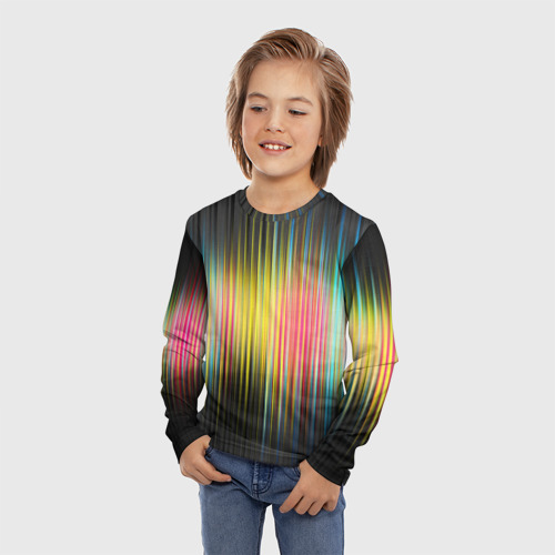 Детский лонгслив 3D Спектр, цвет 3D печать - фото 3