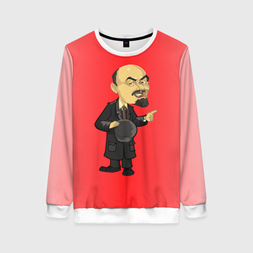 Женский свитшот 3D Ленин каррикатура, цвет 3D печать