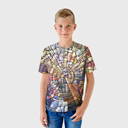 Детская футболка 3D Прикольная мозаика - фото 3