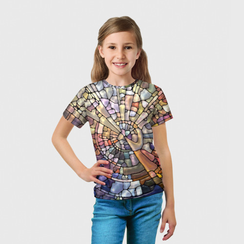 Детская футболка 3D Прикольная мозаика - фото 5