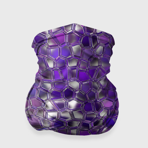 Бандана-труба 3D Фиолетовая мозаика, цвет 3D печать