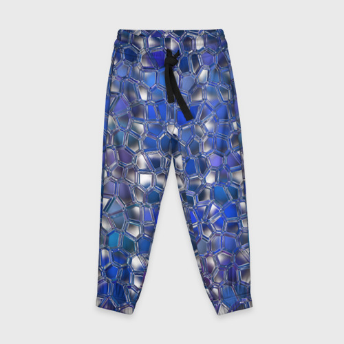 Детские брюки 3D Синяя мозаика, цвет 3D печать