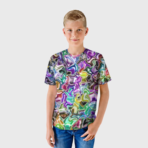 Детская футболка 3D Цветное безумие, цвет 3D печать - фото 3