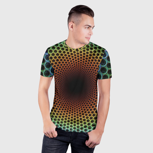 Мужская футболка 3D Slim Погружение в бездну, цвет 3D печать - фото 3
