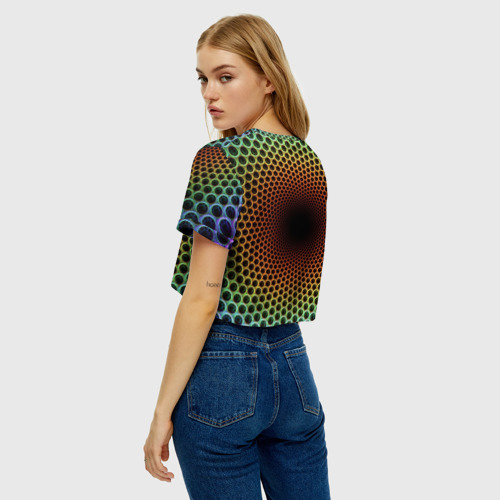 Женская футболка Crop-top 3D Погружение в бездну, цвет 3D печать - фото 5