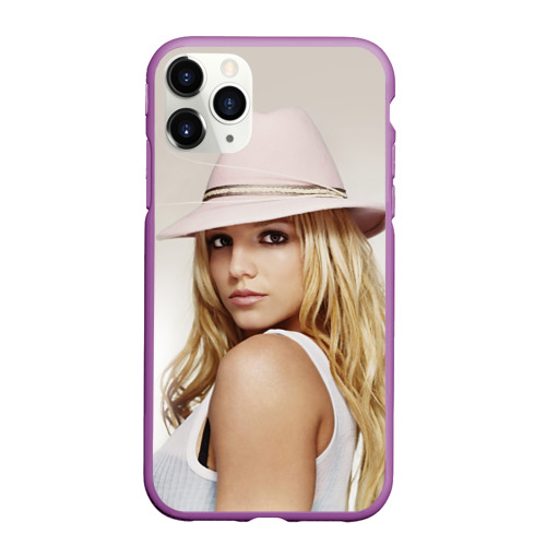 Чехол для iPhone 11 Pro Max матовый Бритни Спирс, цвет фиолетовый