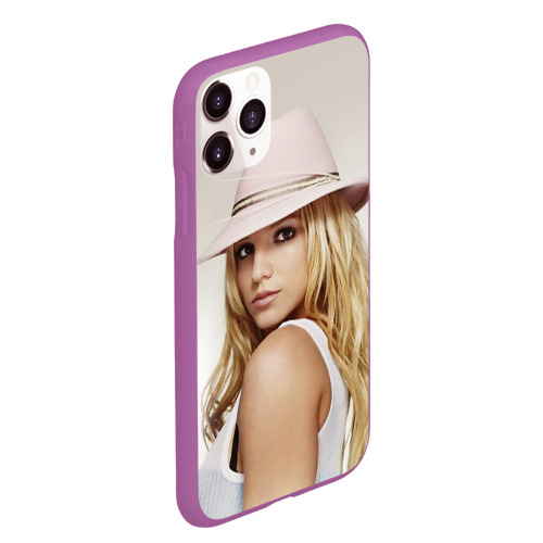 Чехол для iPhone 11 Pro Max матовый Бритни Спирс, цвет фиолетовый - фото 3