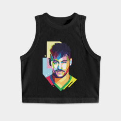 Женская укороченная майка-топ хлопок Неймар