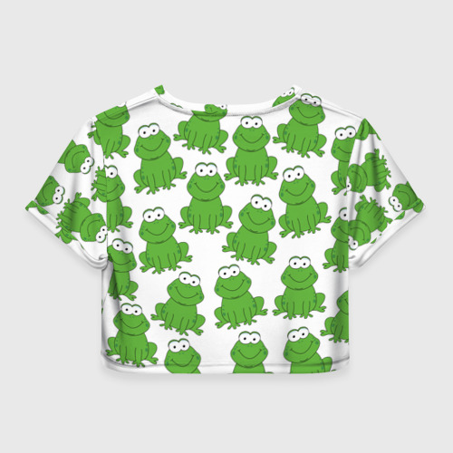 Женская футболка Crop-top 3D Лягушки, цвет 3D печать - фото 2