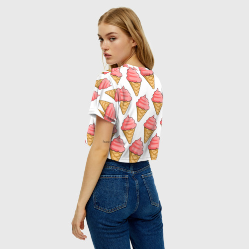 Женская футболка Crop-top 3D Мороженки - фото 5