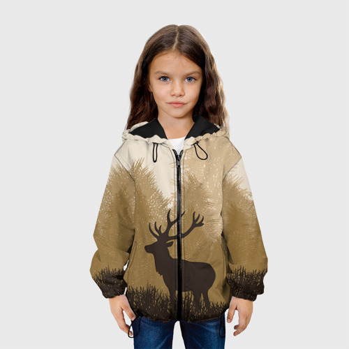 Детская куртка 3D Олень, цвет черный - фото 4