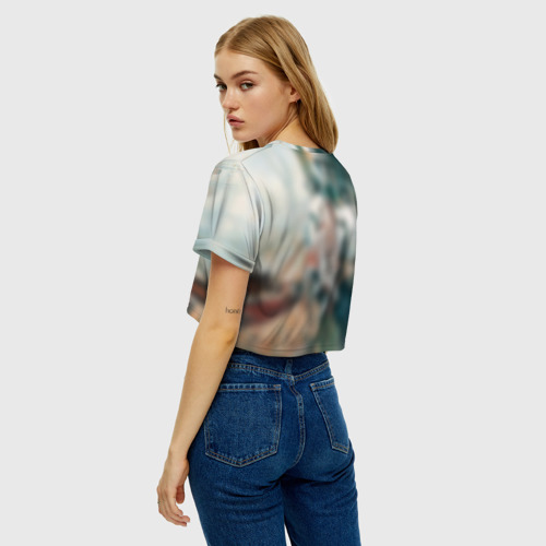 Женская футболка Crop-top 3D Утки, цвет 3D печать - фото 5