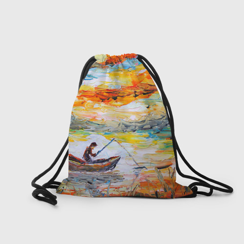 Рюкзак-мешок 3D Рыбак на лодке - фото 2