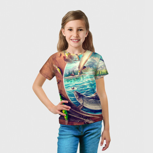 Детская футболка 3D Рыбацкое, цвет 3D печать - фото 5