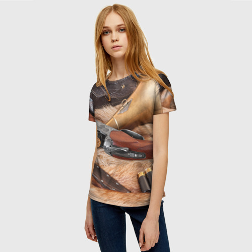 Женская футболка 3D Охотничье, цвет 3D печать - фото 3