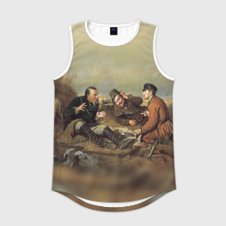 Мужская спортивная майка 3D Охотники на привале