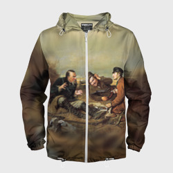 Мужская ветровка 3D Охотники на привале