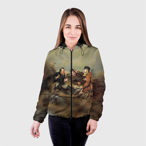 Женская куртка 3D Охотники, цвет черный - фото 3