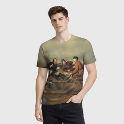 Мужская футболка 3D Охотники на привале - фото 2