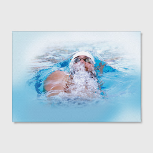 Холст прямоугольный Michael Phelps, цвет 3D печать - фото 2