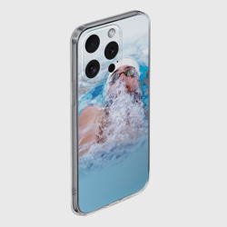 Чехол для iPhone 15 Pro Max силиконовый с защитой камеры Michael Phelps - фото 2