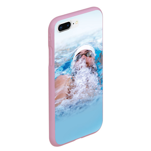 Чехол для iPhone 7Plus/8 Plus матовый Michael Phelps, цвет розовый - фото 3