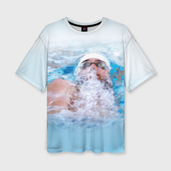 Женская футболка oversize 3D Michael Phelps