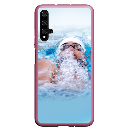 Чехол для Honor 20 Michael Phelps, цвет малиновый