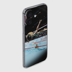 Чехол для iPhone 16 силиконовый с защитой камеры Пловец - фото 2